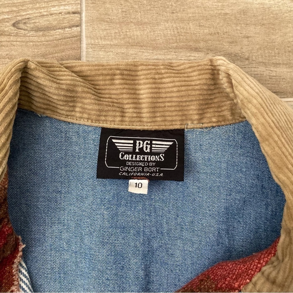 Vintage Tapestry Patchwork Jean Jacket - image 4